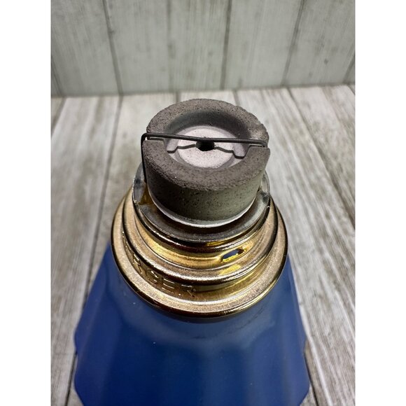 Vtg Lampe Berger Paris Catalytic Oil Fragrance Lamp Frosted Glass Blue 5.25" T - Picture 6 of 13